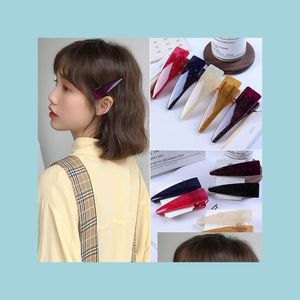 Pinzas para el cabello Pasadores Estilo japonés Triángulo Horquilla para mujeres Pasadores lindos Niñas Pinzas para el cabello Horquilla Bb Clip Joyería Dro Yydhhome Dhfp0