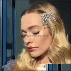 Pinzas para el cabello Barrettes Joyas Una variedad de sombreros Venta al por mayor Borla Zircon Rhinestone Horquilla Nupcial Mujeres Boda Regalos de cristal Drop Del