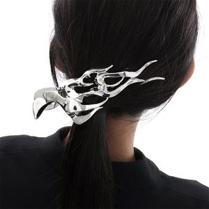 Pinces à cheveux Barrettes Punk hirondelle oiseau volant icône de flamme réfléchissant drôle Hip Hop Harajuku Totem accessoires géométriques pour femmes fille 230112