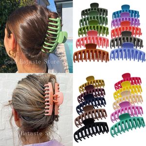 Hair Clips Barrettes Solid Color Large Claw Clip Crab Barrette for Women Girls Hair Claws Bath Clip Ponytail Clip Hair Accessories Gift Headwear 230517