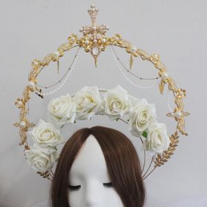 Pinces à cheveux Barrettes Vintage Bandeau Lolita Bijoux Accessoires Creux Fleur Couronne DIY Matériaux Halloween Costume Po Props