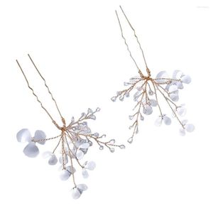 Pinces à cheveux Barrettes Fourchettes rétro pour femme 2 pièces Ensemble avec cristal artificiel brillant préservant la couleur pour Cheongsam Vêtements chinois Robe D Otsaq