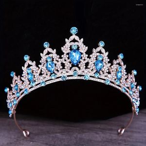 Clips de cheveux Bride Bridesmaid Crystal Crown Wedding Girl Party Femme Femme Prom Prom Adult Show Gift Gift Tiara