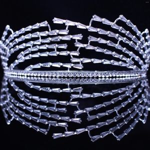 Pinzas para el cabello, corona elegante, accesorios para mujer, tocados, banda de boda para novia, joyería de compromiso, fiesta de cristal, cumpleaños