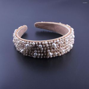 Pinces à cheveux à la mode cerceau rétro Baroque fait à la main perle perles pierres précieuses bandeaux de luxe accessoires bandeaux pour 247