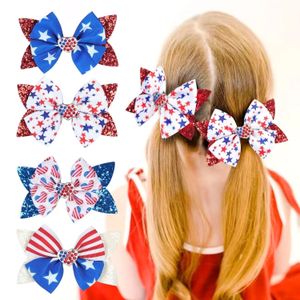 Pinzas para el cabello Glitter Star Hair Bows Pinzas para el cabello Baby Girls Rhinestone Heart Barrettes Accesorios para el cabello