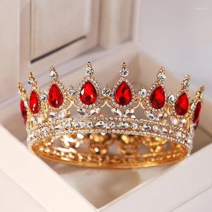 Coix de cheveux Itacazzo Headwear Bridal Plein de style éblouissant attrayant luxueux Gold Color Dames 'Beauty Round Crown (sans boîte)
