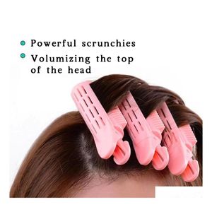 Hair Clips Natural Fluffy Clip For Women Root Curler Roller Wave Selfgrip Volume Volumizing Charm Jewelry Dhs Drop Delivery Products Dhkxd