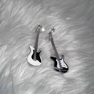 Pinces à cheveux Punk Mini noir blanc guitare étoile épingle à cheveux pour femmes tendance créative amusant décontracté pince Harajuku esthétique Y2k accessoires