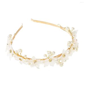 Pinzas para el cabello Boda Postizo Dulce Perla Flores Diadema Accesorios de joyería nupcial Tiaras para mujeres NA