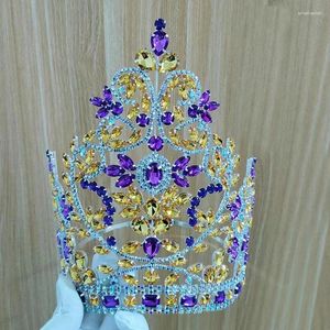 Pinces à cheveux, couronnes et diadèmes de concours, couronne de princesse Miss Monde pour filles, vente en gros
