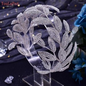 Coix de cheveux Youlapan HP484 Bridal Bandband Rhinestone Woman Femme Tiara Brides Headpiece Wedding Accessorie Crystal Leaf Princess Heart