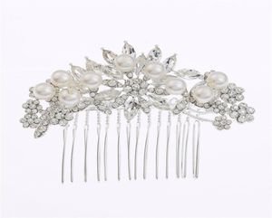 Peignes à cheveux Imitation perle fleur fête mariage accessoires pour cheveux strass mariage mariée bal soirée casque taille 8568916259