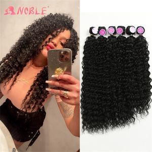 Perruques synthétiques Star Afro Kinky Curly Weave Bundles Synthétique 6Ps / Lot 20 22 24 pouces Nature Couleur Wavy 221103