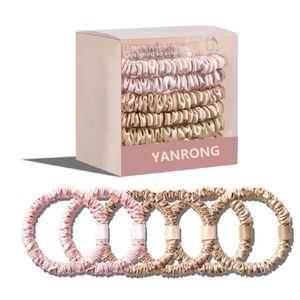 Hair Rubber Bands YANRONG 34 pièces 100% soie naturelle femmes cheveux cravates haute qualité cheveux chouchous 19 Momme femmes gros bandeaux cheveux accessoires 231208