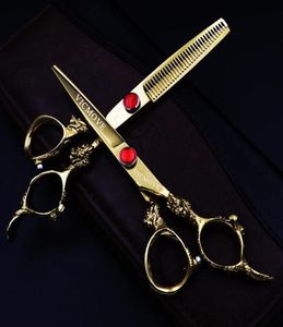 Tijeras para el cabello Japón 6 pulgadas Juego de peluquería profesional Corte Adelgazamiento Peluquería Kit de tijeras Herramientas de salón 9195005