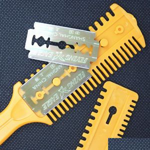 Tijeras para el cabello Al por mayor: 1 PC Barber Scissor Cut Cut Razor Magic Blade Bein Pelling Tool Kit Drop entrega Productos de entrega Dhuq7