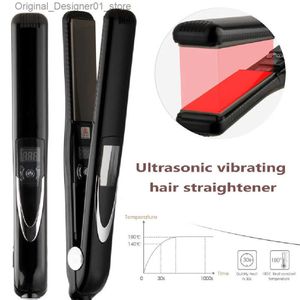 Planchas para el cabello Vibrante Placa de titanio Plancha plana 1 pulgada Plancha para el cabello rápida sin frizz Fácil para ondas Rizos Herramientas para peinar el cabello liso Q240124