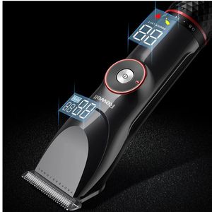 Hair Trimmer 3500mAh 10H men's hair clip washable and rechargeable stainless steel head professional cordless cutting machine 230406