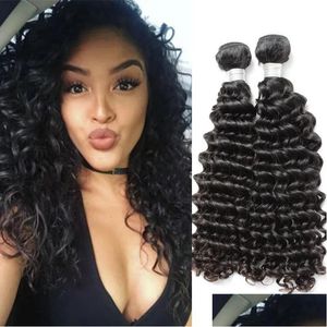 Trames de cheveux 2pcs / lot 11a un donateur de la plus haute qualité vague profonde faisceaux humains 1024 extensions brésiliennes non transformées jienchina drop livraison dhndi