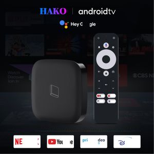 HAKO Pro D0by Amlogic S905Y4-B 2GB 4GB 16GB 32GB 64GB 100M LAN 2.4G 5G double Wifi BT5.0 4K HDR Smart TV Box Android 11