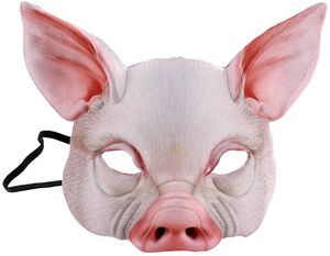 Demi-visage Animal Masque Cochon Masque Horreur Cochon Masque pour Halloween Costume Party Cosplay Props Livraison Gratuite