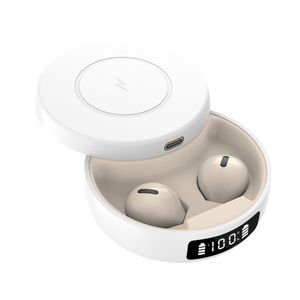 Écouteurs Bluetooth 5.1 à moitié intra-auriculaires, banque d'alimentation sans fil étanche 1PX5, affichage de la puissance, batterie de grande capacité de 500 mAh, confortable à porter et design exquis