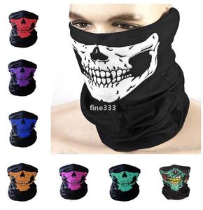 Halloween 3D Skull scarf Magic Bandanas Death Knight Pirate Skeleton Ghost Ski Cycling Headwear Headband Motorcycle Neck Bandana