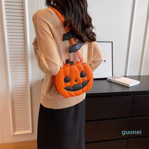 Sac à bandoulière personnalisé en forme de citrouille pour femmes, petit sac rond avec chaîne du même Style, Halloween 2023