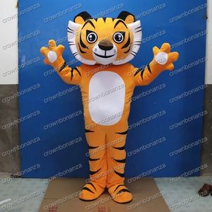 Costumes de mascotte de tigre à grosse tête d'Halloween, tenues de personnage de dessin animé de qualité supérieure, taille adulte, carnaval de Noël, fête d'anniversaire, tenue d'extérieur