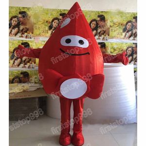 Halloween Blood Drops Mascot Costume Cartoon Anime Thème personnage Unisexe Adults Taille Advertising Props Party Party Outdoor Tiptid
