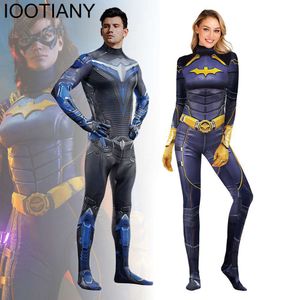 Traje Zentai para fiesta de Carnaval de Halloween, disfraz de caballero, disfraz de Nightwing, disfraz de Robin, mono, traje de Batgirl