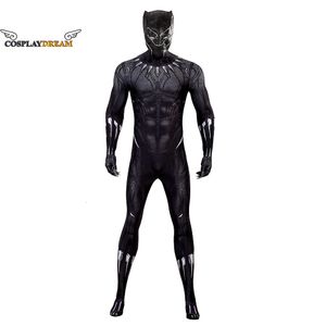 Halloween Carnival Superhero Panther Challa Costume 3d Printing Jumpsuit King Black Suit Spandex Zentai SuitAnime Costumes