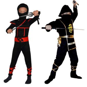 Halloween Niños Ninja Disfraz Cosplay Fiesta Japonesa Ninja Ropa Cos Assassin Dress Up Props J220720
