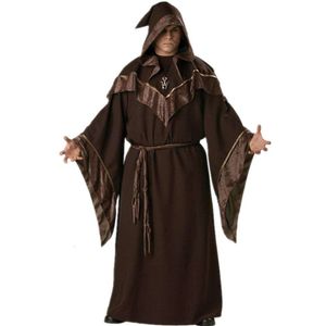 Halloween Cosplay adulte mâle assistant missionnaire magicien pharaon Costume européen religieux prêtre déguisement