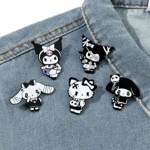 Halloween Dark Horror Kuromi Cats Melody Brooch Migne Anime Movies Games Hard Enamel Pins Collect Cartoon Brooch Backpack Hat Hat Bag BJ