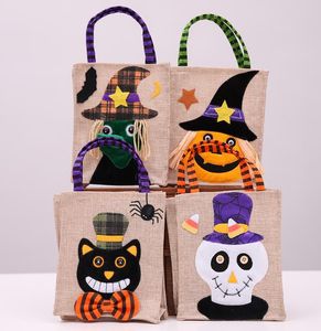 HallowGifts Halloween Tote Bags - Citrouille, Sorcière, Squelette Ghost Print | Parfait pour Trick-or-Treating, Party Favors Décorations