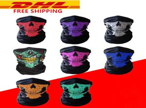 Halloween Face Masks Festival Skeleton Skull Masques Motorcycle extérieur BICYLE MULTIFONCTION COUCHER GHOTH GHOST Half Face Magic SCA6653675