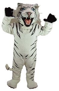 Halloween haute qualité tigre blanc mascotte Costume dessin animé déguisement expédition rapide taille adulte