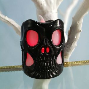 Halloween jack-o '-lanterne accessoires de décoration de champ LED bougies électroniques articles de décoration crâne petites veilleuses