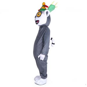 Disfraz de mascota del rey de Madagascar de Halloween, dibujos animados de alta calidad, Julian Lemur Lemuroid, personaje temático de Anime, disfraces de Carnaval de Navidad