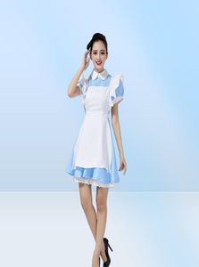 Halloween Maid Costumes Womens Adulte Alice in Wonderland Costume Suit Maids Lolita Fancy Dishy Cosplay Costume For Women Girl Y0824630897