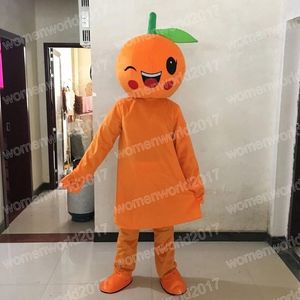 Halloween Orange Boy Girls Mascot Costume Simulación Personaje de dibujos animados Trajes Traje Adultos Traje Carnaval de Navidad Disfraces para hombres Mujeres