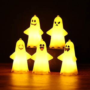 Fantasma blanco iluminado para fiesta de Halloween, casa de vacaciones, casa embrujada, patio, decoración artística