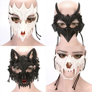 Masques de fête d'halloween écrivain japonais cos animal horreur anime accessoires masque tigre dragon dieu yasha tiangou costume masque BJ