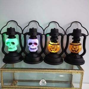 Linterna de calabaza de Halloween, decoración de fiesta, lámpara de queroseno portátil, LED, luz nocturna colorida, proveedores decorativos, regalo creativo para niños