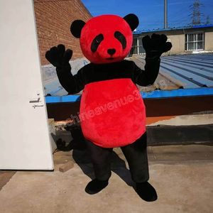 Disfraz de mascota de panda rojo de Halloween Personaje temático de dibujos animados de calidad superior Carnaval Unisex Adultos Tamaño Fiesta de cumpleaños de Navidad Traje de lujo