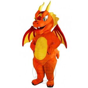 Costume de mascotte de dragon orange, vente d'Halloween, pour fête, personnage de dessin animé, vente de mascotte, livraison gratuite, personnalisation du support