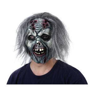 Halloween payaso aterrador con pelos demonio horror serpiente lengua máscaras zombie payaso diablo látex The Walking Dead máscara