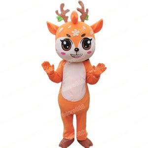 Disfraz de mascota de ciervo Sika de Halloween, personaje temático de dibujos animados, Festival de Carnaval, vestido elegante, tamaño adulto, traje de fiesta al aire libre de Navidad